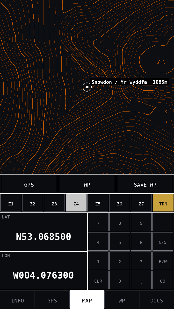 Terrain map view